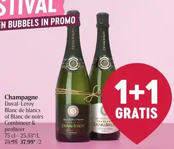 Champagne duval-leroy blanc de blancs of blan de noirs combineer & profiteer 75 cl