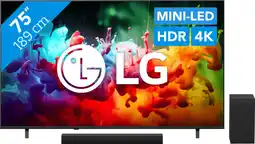 Coolblue LG Mini-led 75 QNED70 (2026) + LG DS40T aanbieding