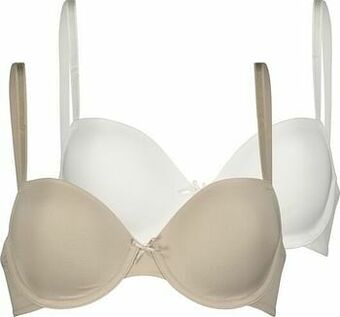 HEMA HEMA Voorgevormde Bh Met Beugel - 2 Stuks Beige (beige) aanbieding