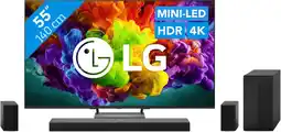 Coolblue LG Mini-LED 55 QNED85 (2026) + LG DS70TR aanbieding