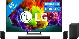 Coolblue LG Mini-LED 65 QNED85 (2026) + LG DS60TR aanbieding