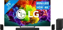 Coolblue LG Mini-LED 75 QNED93 (2026) + LG DS60TR aanbieding