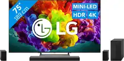 Coolblue LG Mini-LED 75 QNED85 (2026) + LG DS70TR aanbieding