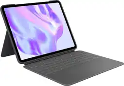 Coolblue Logitech Combo Touch Apple iPad Pro 13 (2024) Étui Clavier AZERTY Gris aanbieding