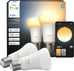 Coolblue Philips Hue A67 White Ambiance E27 1100 lm Lot de 2 aanbieding