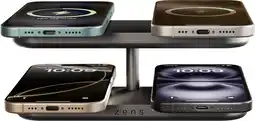 Coolblue Zens 4-en-1 Chargeur Sans Fil 15W avec Support et Aimant MagSafe Noir aanbieding