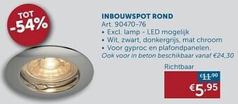 Zelfbouwmarkt Inbouwspot rond richtbaar aanbieding
