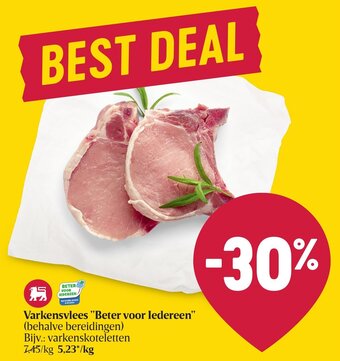 Delhaize Varkensvlees "Beter voor ledereen" aanbieding