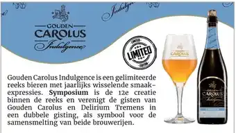 Gouden Carolus Indulgence Symposium