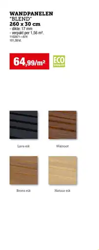 Hubo Wandpanelen Blend aanbieding