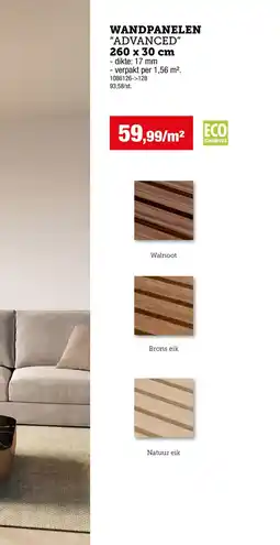 Hubo Wandpanelen Advanced aanbieding