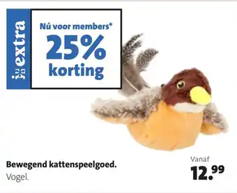 Bewegend kattenspeelgoed. Vogel.