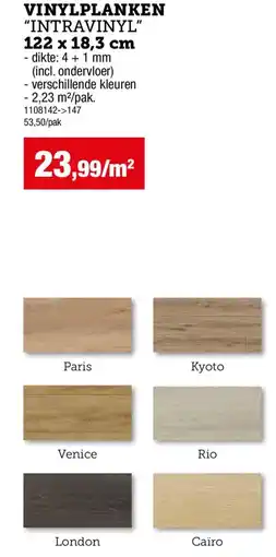 Hubo Vinylplanken Intravinyl aanbieding