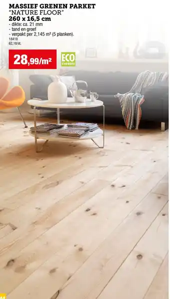 Massief grenen parket