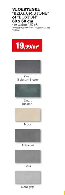 Vloertegel belgium stone of boston