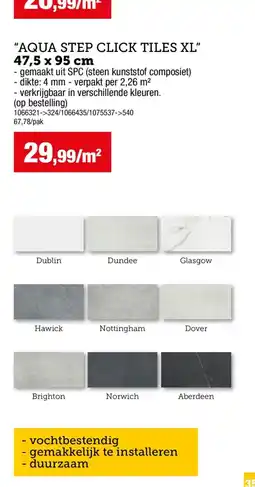 Hubo Aqua step click tiles xl aanbieding