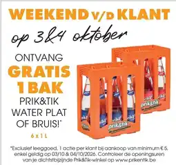 Prik en Tik Prik&fik Water plat of Bruis aanbieding