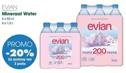 Prik en Tik Evian mineraal water aanbieding