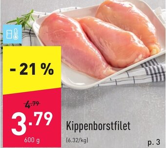 ALDI Kippenborstfilet 600 g aanbieding