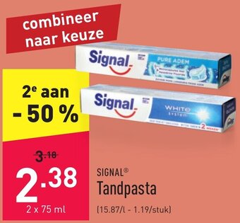 ALDI Signal tandpasta 2 x 75 ml aanbieding