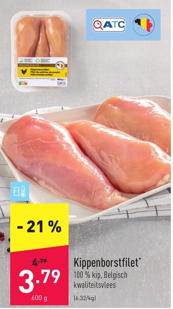 ALDI Kippenborstfilet 600 g aanbieding