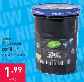 ALDI Tamara bosbessen-confituur met 55% vruchten 450 g aanbieding