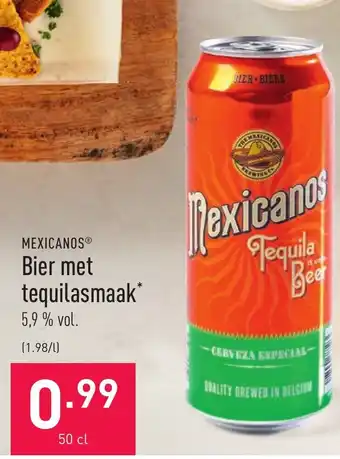 ALDI Mexicanos bier met tequilasmaak 5,9% vol. 50 cl aanbieding