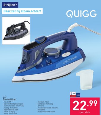 ALDI Quigg stoomstrijkijzer aanbieding