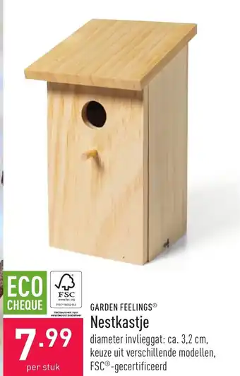 ALDI Garden feelings nestkastje ca. 3,2 cm aanbieding