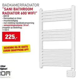 Hubo sani bathroom radiator 600 wifi aanbieding