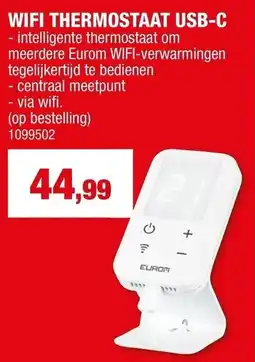 Hubo Wifi thermostaat USB-C aanbieding