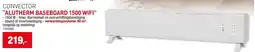 Hubo Convector alutherm baseboard 1500 wifi aanbieding