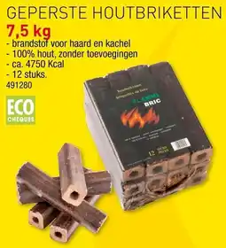Hubo geperste houtbriketten aanbieding