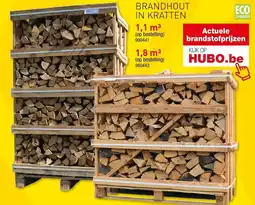 Hubo Brandhout in kratten aanbieding