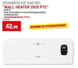 Hubo Keramische kachel wall heater 2025 ptc aanbieding