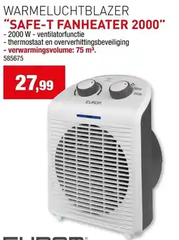 Hubo warmeluchtblazer safe-t fanheater 2000 aanbieding