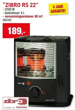 Hubo Zibro RS 22 aanbieding