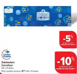 Carrefour Zakdoeken Carrefour aanbieding
