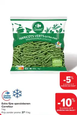 Carrefour Extra fijne sperziebonen aanbieding