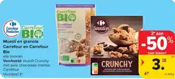Carrefour Muesli en granola Carrefour en Carrefour Bio aanbieding