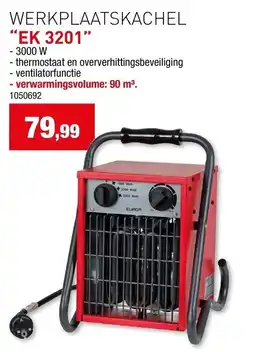 Hubo werkplaatskachel ek 3201 aanbieding