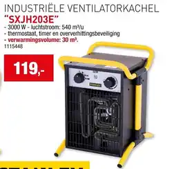 Hubo industriële ventilatorkachel sxjh203e aanbieding