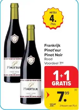 Carrefour Frankrijk Pinot'eur Pinot Noir Rood aanbieding