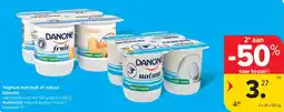 Carrefour Market Yoghurt met fruit of natuur Danone aanbieding