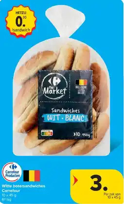Carrefour Witte botersandwiches aanbieding