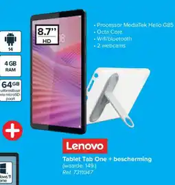 Carrefour Lenovo Tablet Tab One + bescherming aanbieding