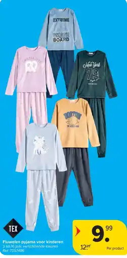 Carrefour Fluweelen pyjama voor kinderen aanbieding