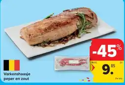 Carrefour Market Varkenshaasje peper en zout aanbieding