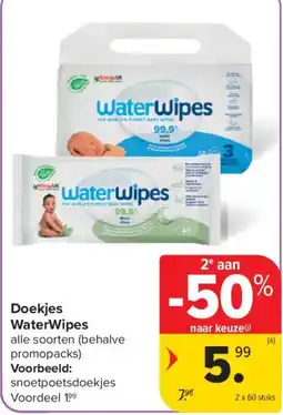 Carrefour Doekjes waterwipes aanbieding
