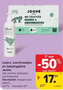 Carrefour Luiers, luierbroekjes en babyhygiëne Joone aanbieding